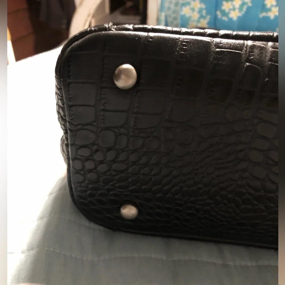 Patricia Nash Large Croc Embossed Witney Drawstring Tote Bag - Picture 2 of 13